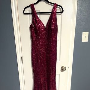 Sequin Wine / Dark Red dress